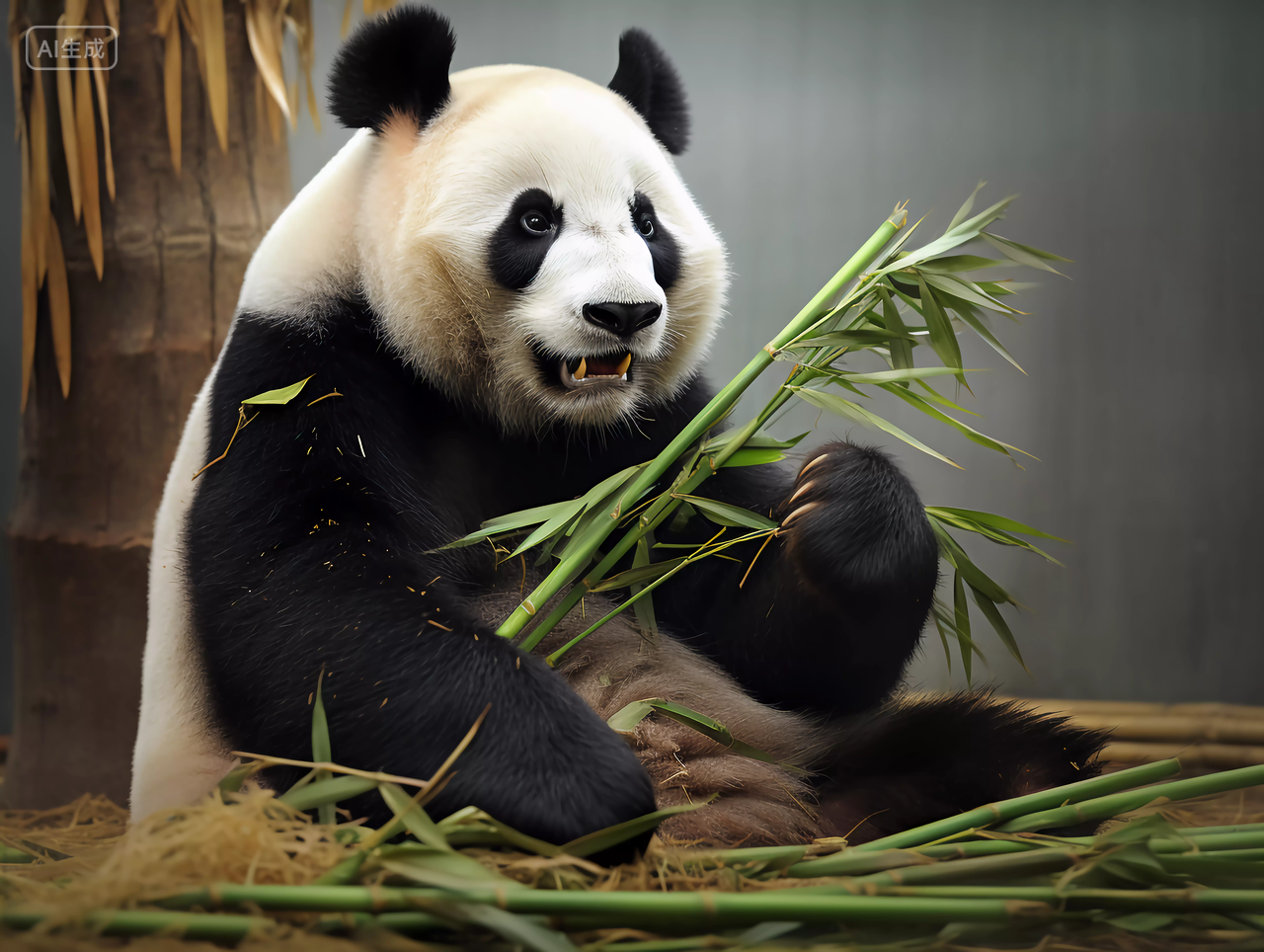 动物主题中国国宝熊猫可爱的大熊猫
