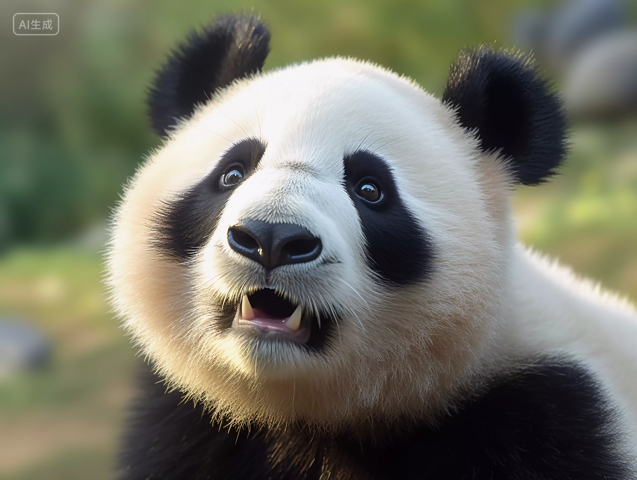 动物主题中国国宝熊猫可爱的大熊猫