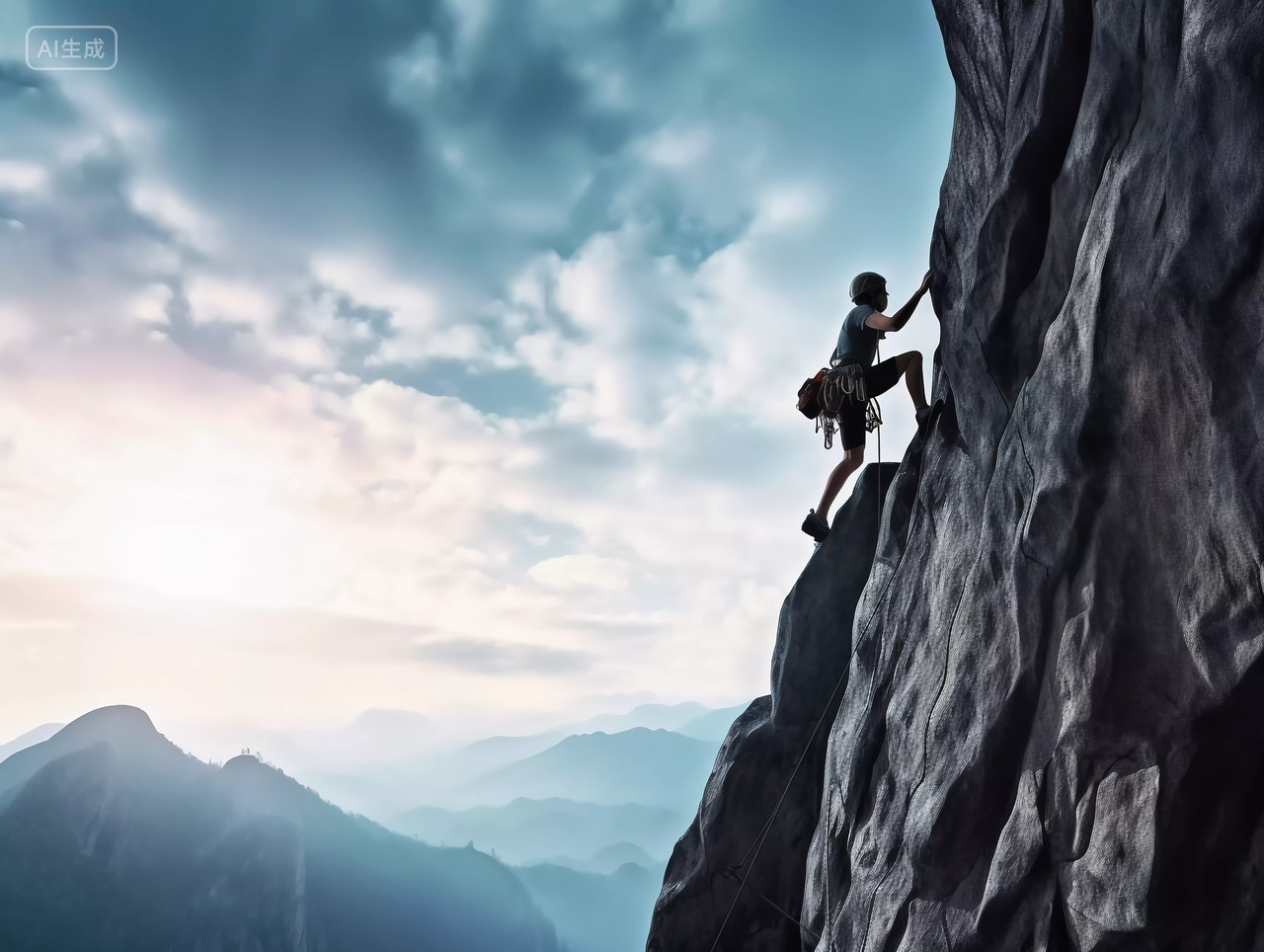 户外极限运动攀登山峰运动方式锻炼身体健身健康生活健康生活理念