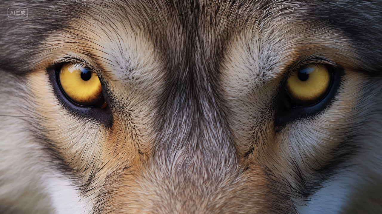 大自然野生动物狼有气势的野狼