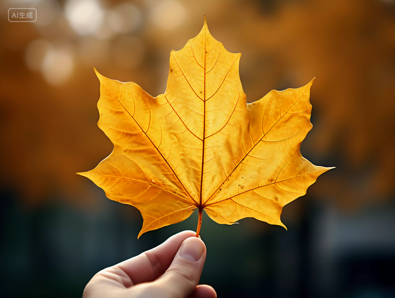 一只手拿着一片黄色梧桐叶秋天深秋的梧桐树梧桐叶法国梧桐浪漫壁纸