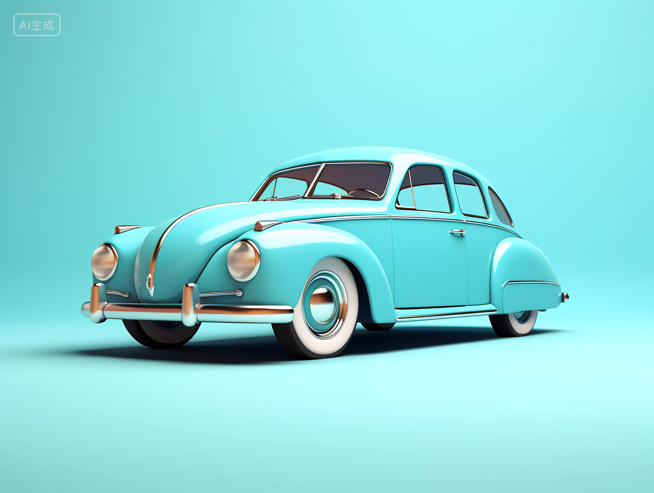 明亮鲜艳彩色的汽车产品图