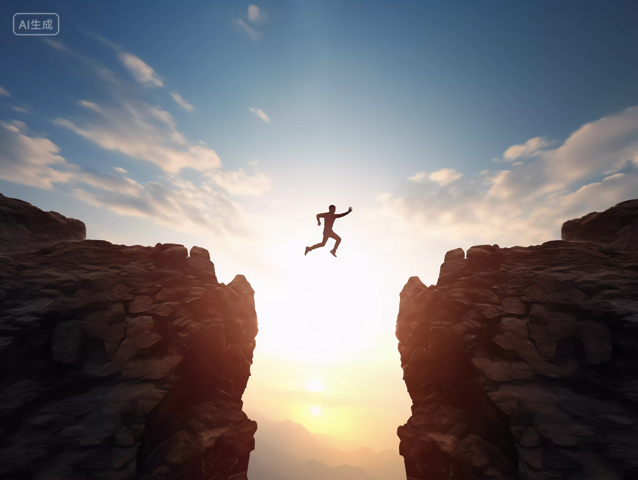 从5G技术转向6G的概念山崖跳跃互联网现代化网络科技概念图