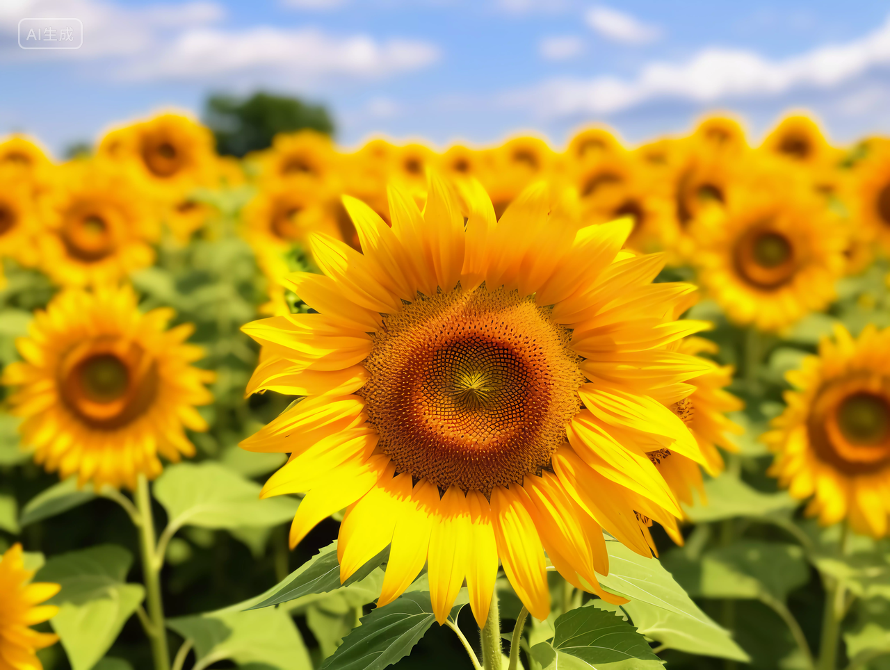 向日葵花朵清新美好希望鲜花花束向日葵特写