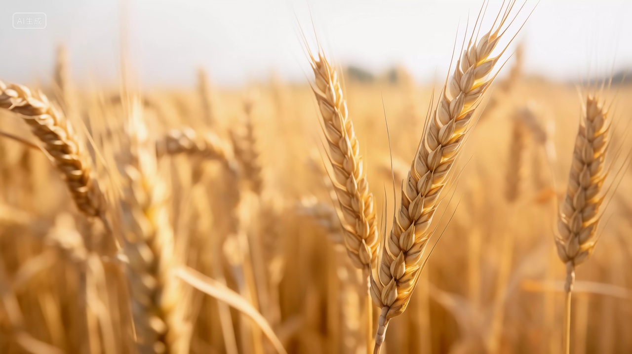 二十四节气芒种背景图芒种节芒种麦子丰收的麦穗特写农作物谷物秋收的麦田麦穗小麦图芒种节气农民大丰收