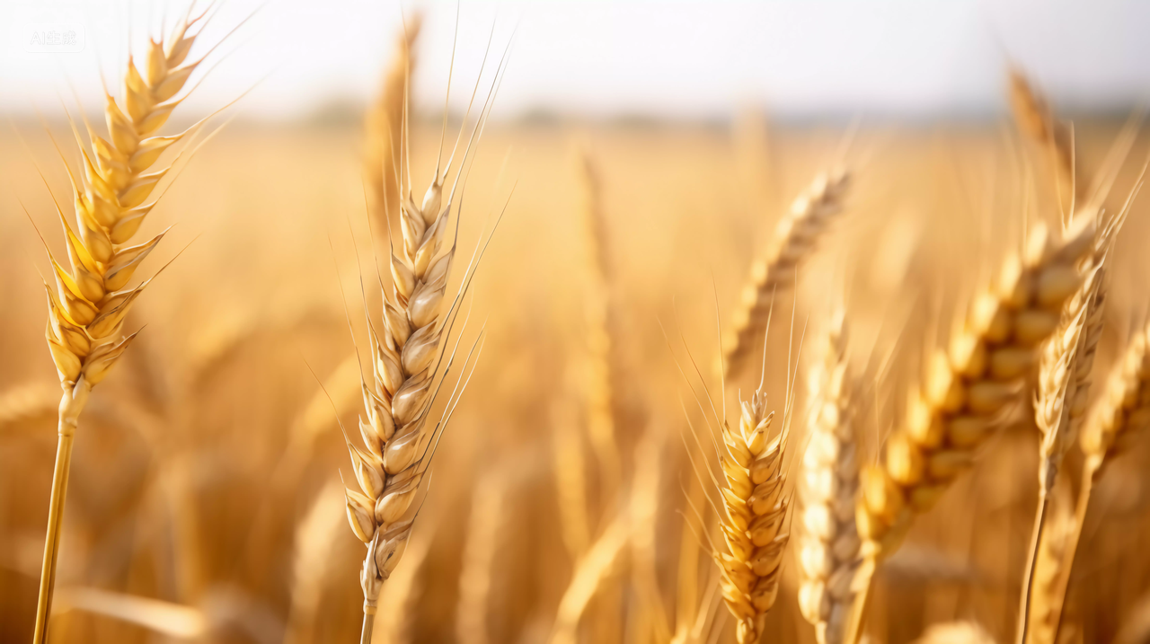 二十四节气芒种背景图芒种节芒种麦子丰收的麦穗特写农作物谷物秋收的麦田麦穗小麦图芒种节气农民大丰收