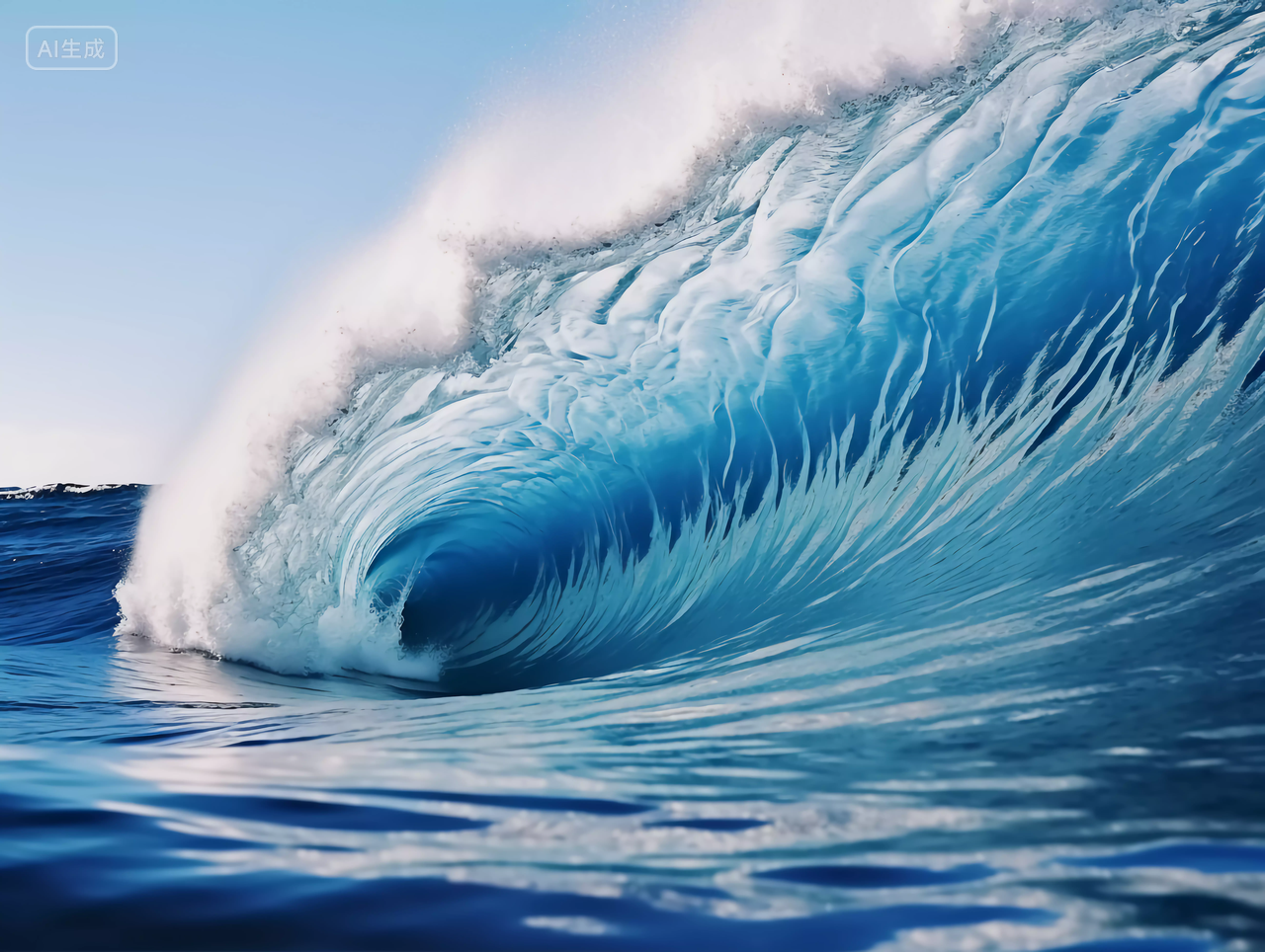 海洋海浪翻涌的海水海洋海海水电脑壁纸风景世界海洋日