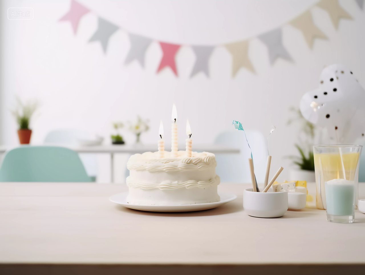 生日派对装饰庆祝祝福生日快乐生日蛋糕HAPPY BIRTHDAY