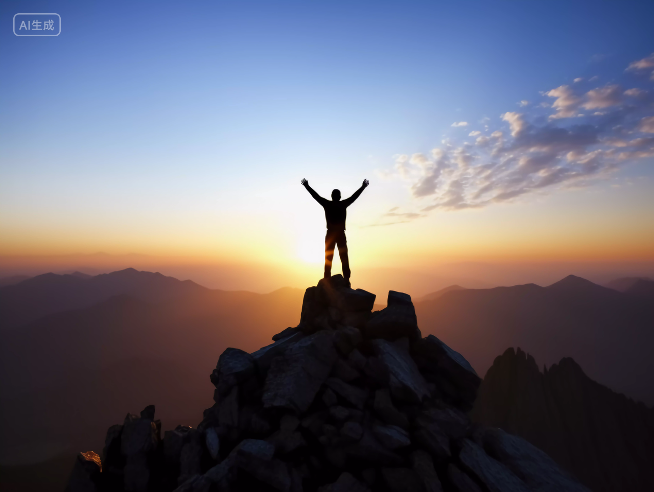 登山人的正面剪影山风景自然风景自然风光团结帮助