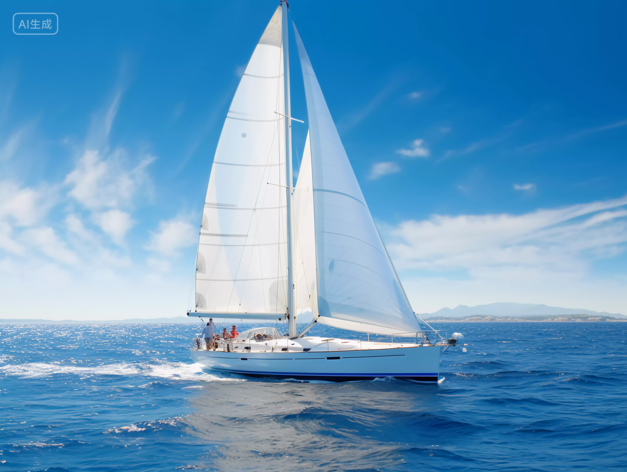 大海帆船大海电脑壁纸清新海边背景风景旅游度假宣传