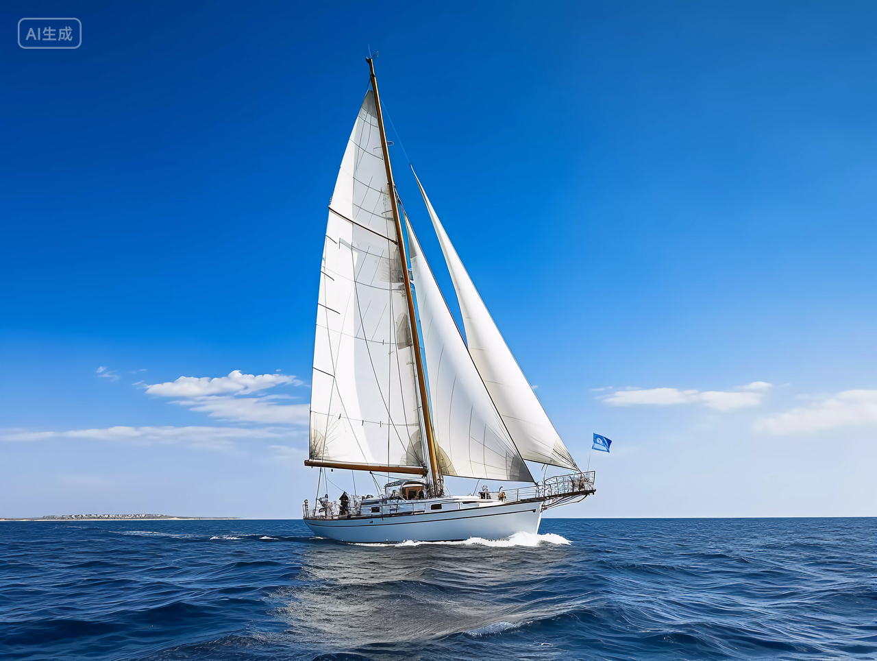 大海帆船大海电脑壁纸清新海边背景风景旅游度假宣传