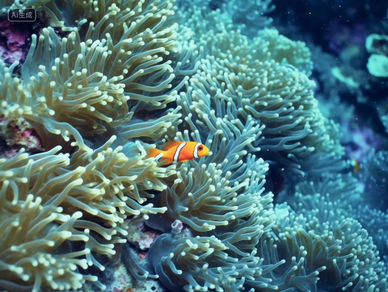海洋生物海洋珊瑚小黄鱼海水电脑壁纸风景世界海洋日