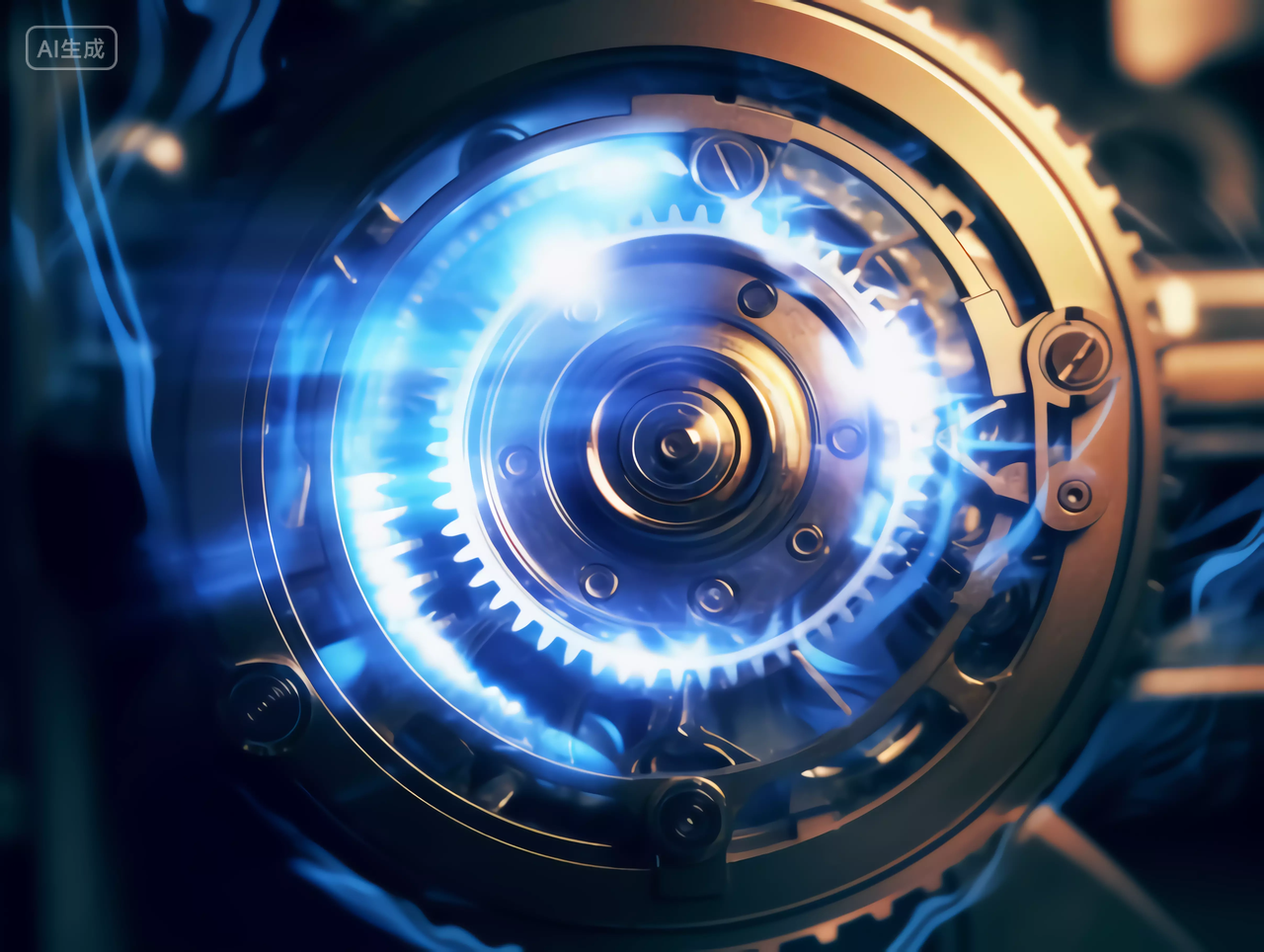 发光的机电科技齿轮工业商业科技感机械感齿轮