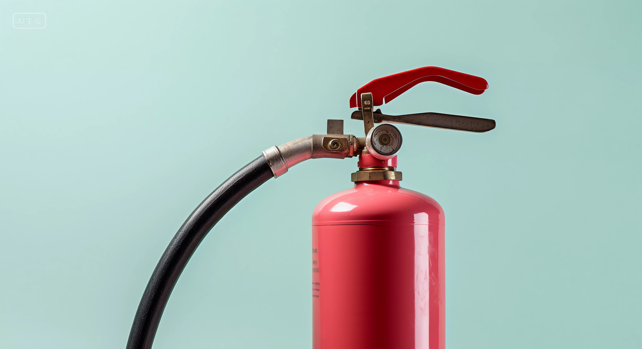 灭火器特写镜头119紧急救火全国消防日