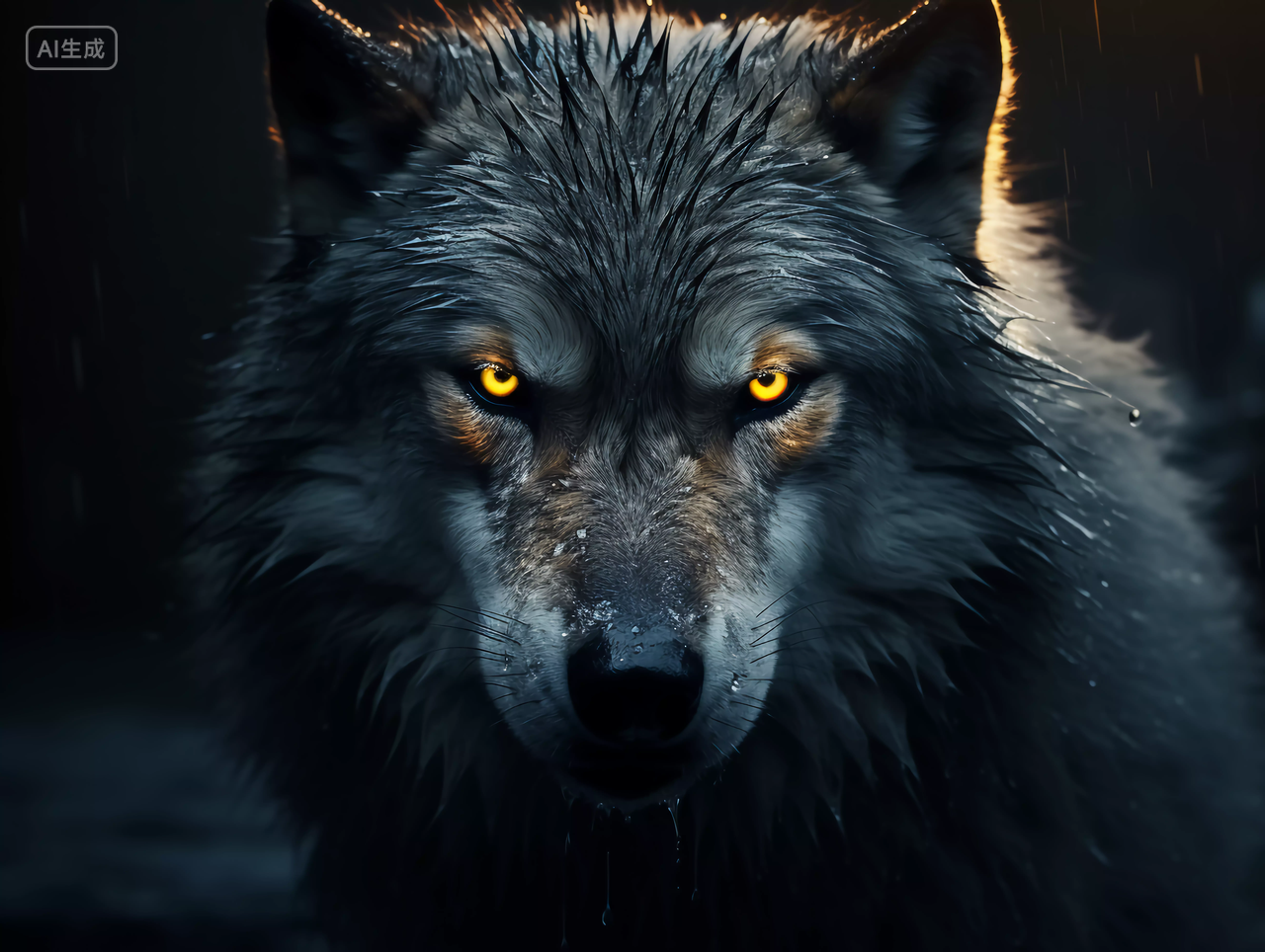 大自然野生动物狼有气势的野狼