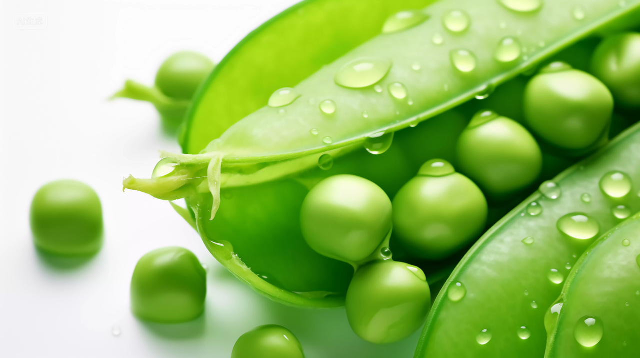 剥开壳的青豌豆豌豆荚新鲜蔬菜绿色食品绿色蔬菜农作物