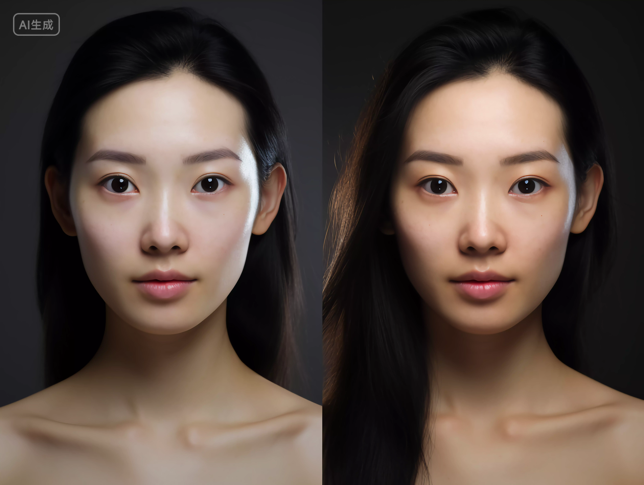 面部护理与仪器美丽年轻的女子女士女人肌肤美容护肤概念抗衰老抗皱概念对比图美丽年轻的女子女士女人肌肤美容护肤概念