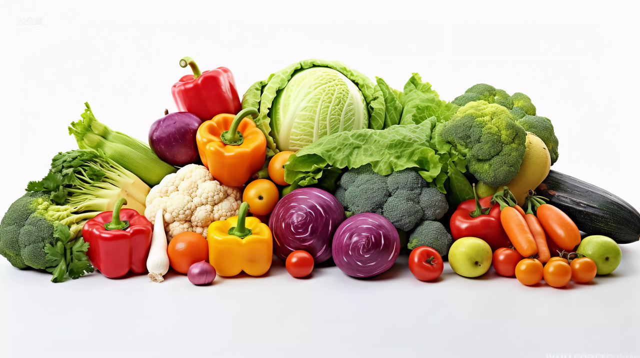 成堆的新鲜蔬菜一堆蔬菜各种各样的蔬菜食品健康绿色食品农产品农作物收获丰收