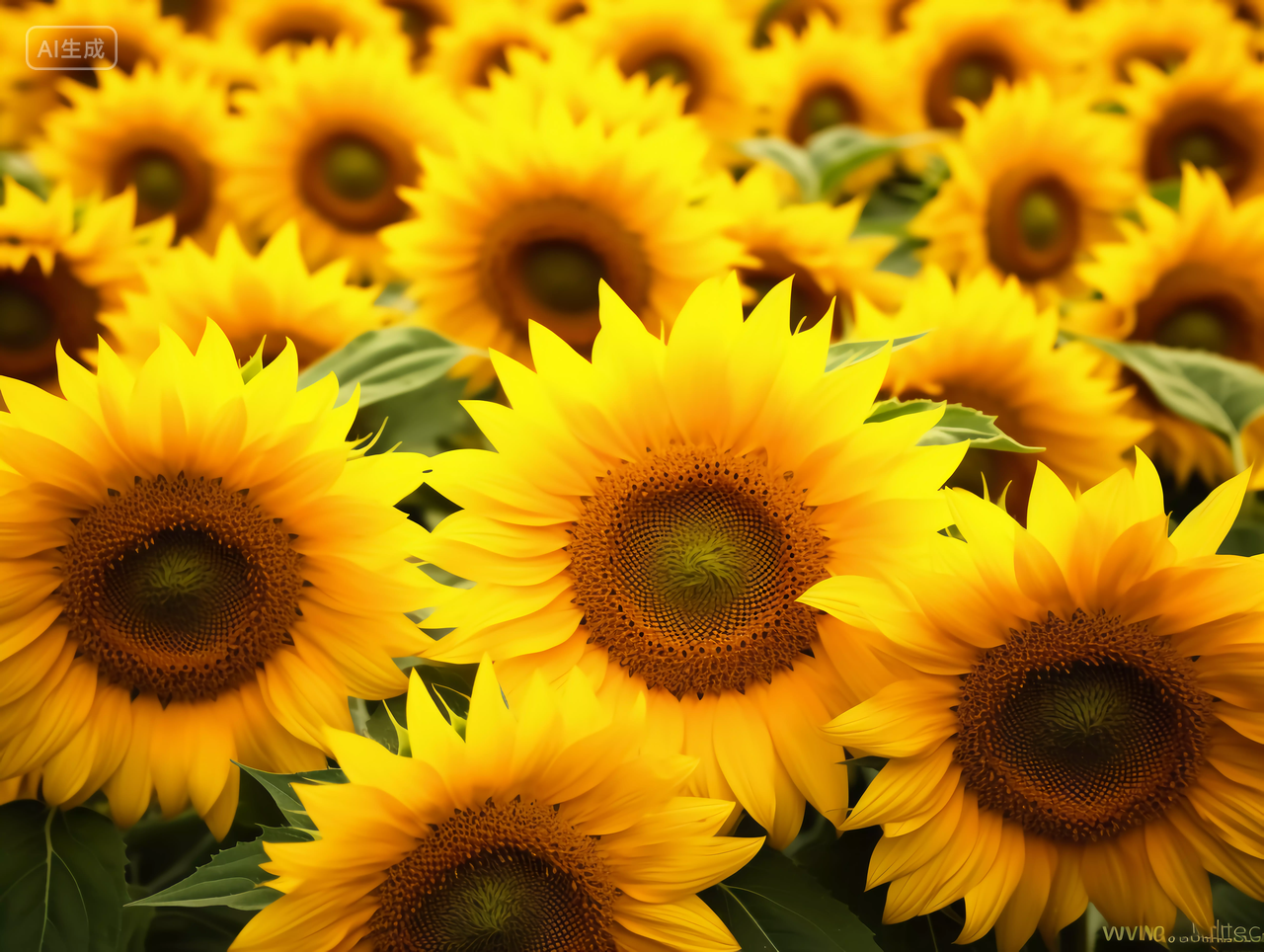 向日葵花朵清新美好希望鲜花花束向日葵特写