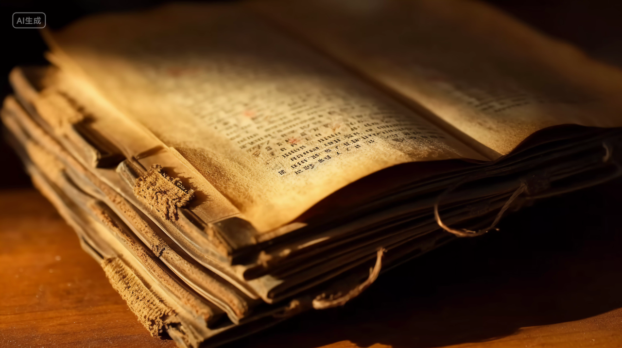 古书陈旧纸质泛黄暖色读书阅读学习世界读书日知识文化