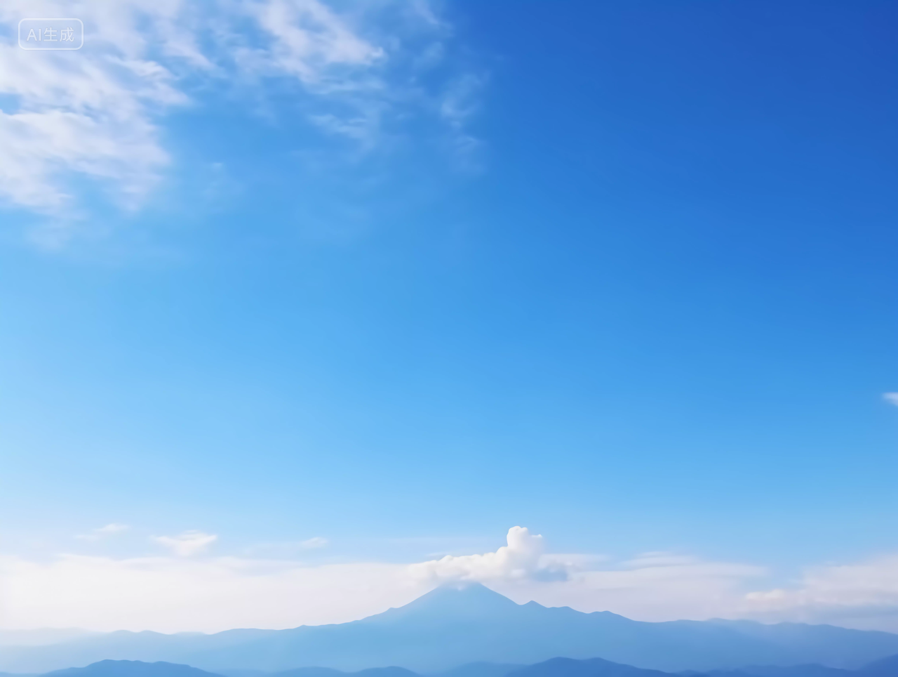 蓝天天空蓝色天空背景自然风景壁纸清新电脑壁纸