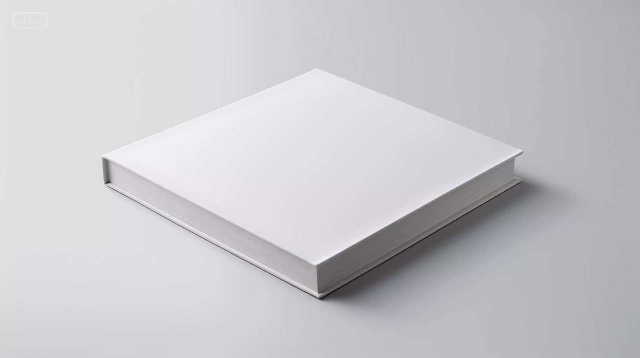 正面打开的空白页空白纸张有质感白色打开翻开合上的书