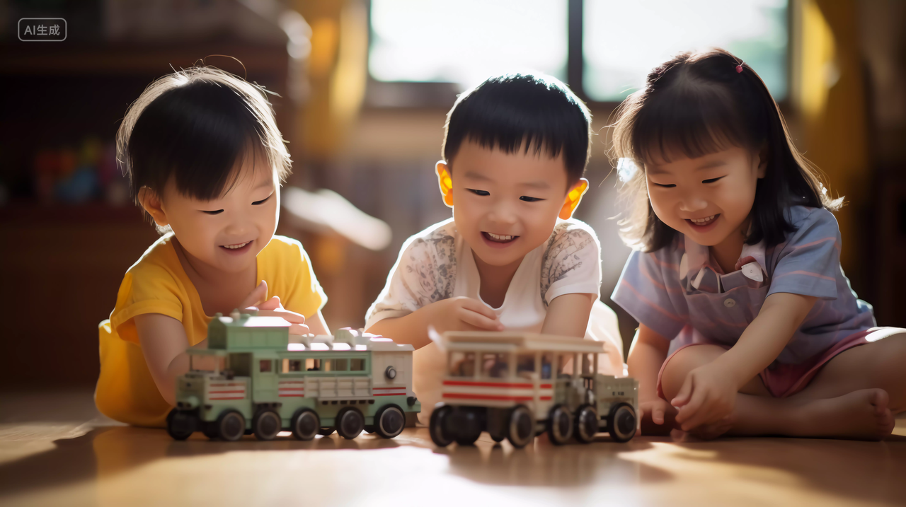 儿童玩具儿童居家场景快乐幸福的未成年儿童小学生笑容嬉戏玩耍