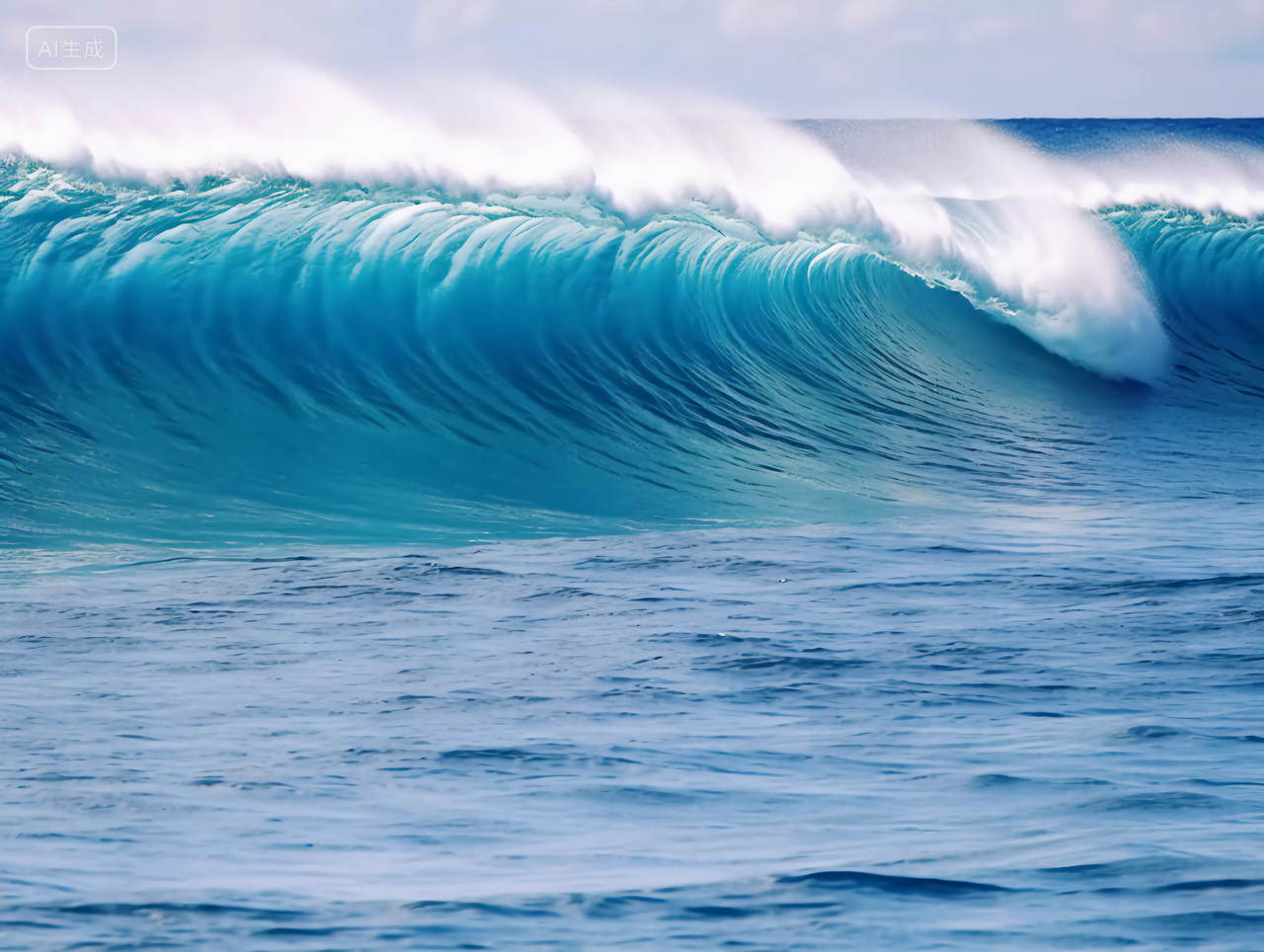 海洋海浪翻涌的海水海洋海海水电脑壁纸风景世界海洋日