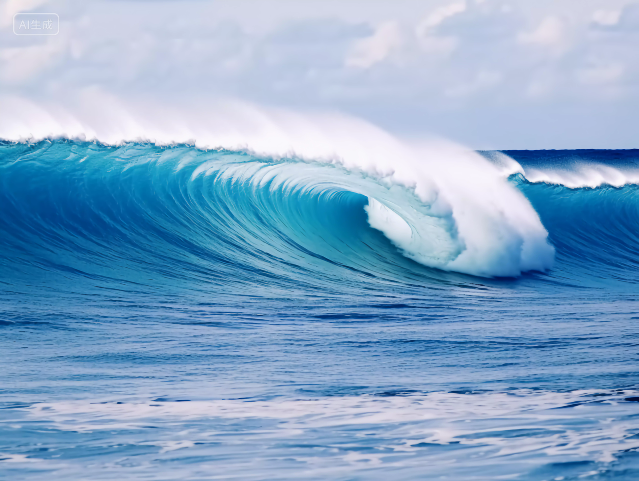 海洋海浪翻涌的海水海洋海海水电脑壁纸风景世界海洋日