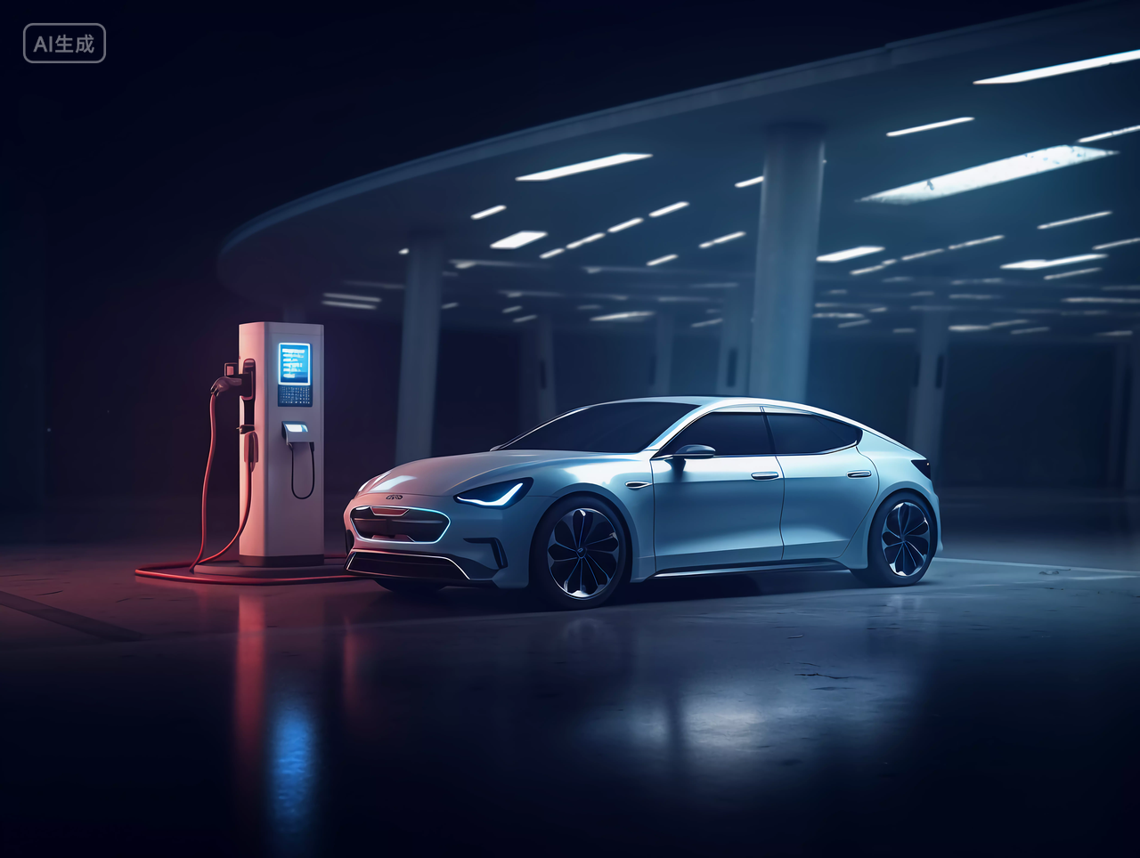 新能源电动汽车与科技充电桩汽车科技汽车