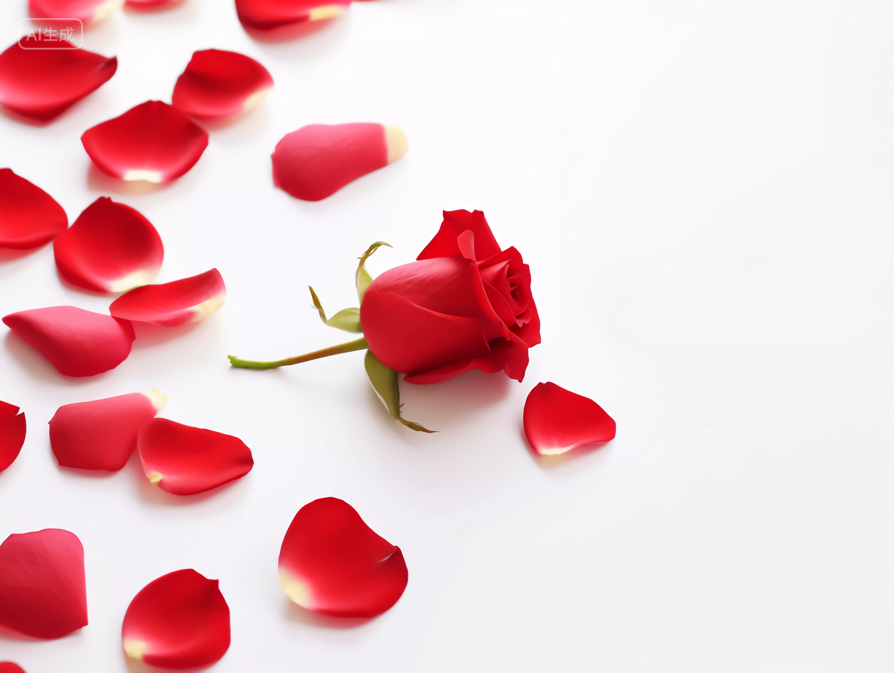 美丽花朵鲜花植物玫瑰花瓣七夕节情人节花束