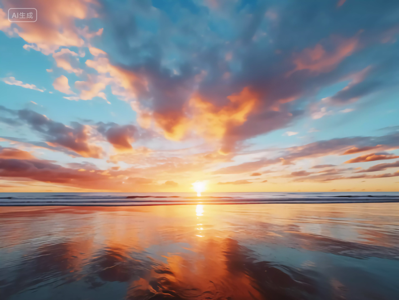 天空背景风景图日出天空夕阳晚霞