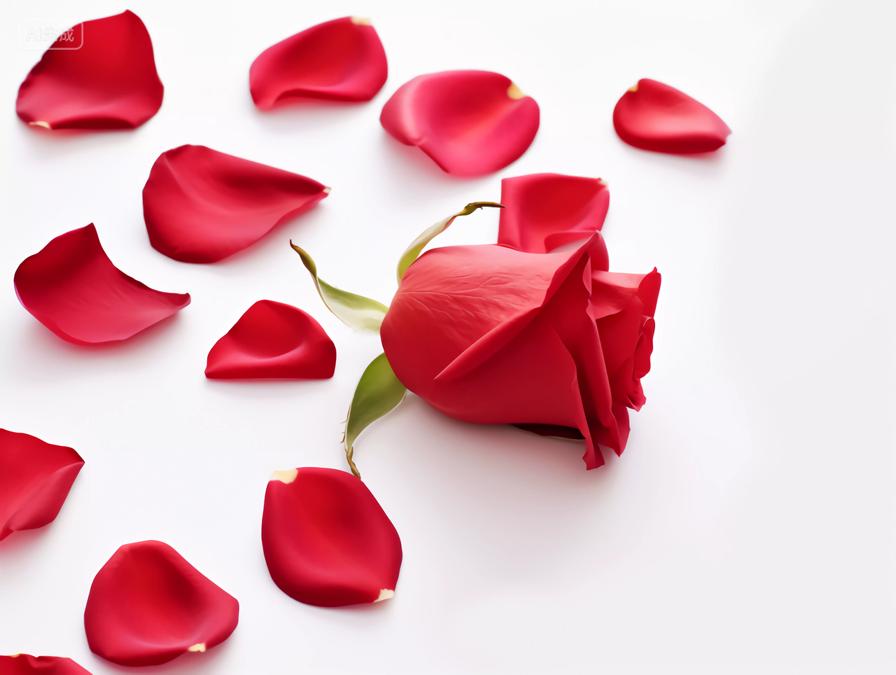 美丽花朵鲜花植物玫瑰花瓣七夕节情人节花束