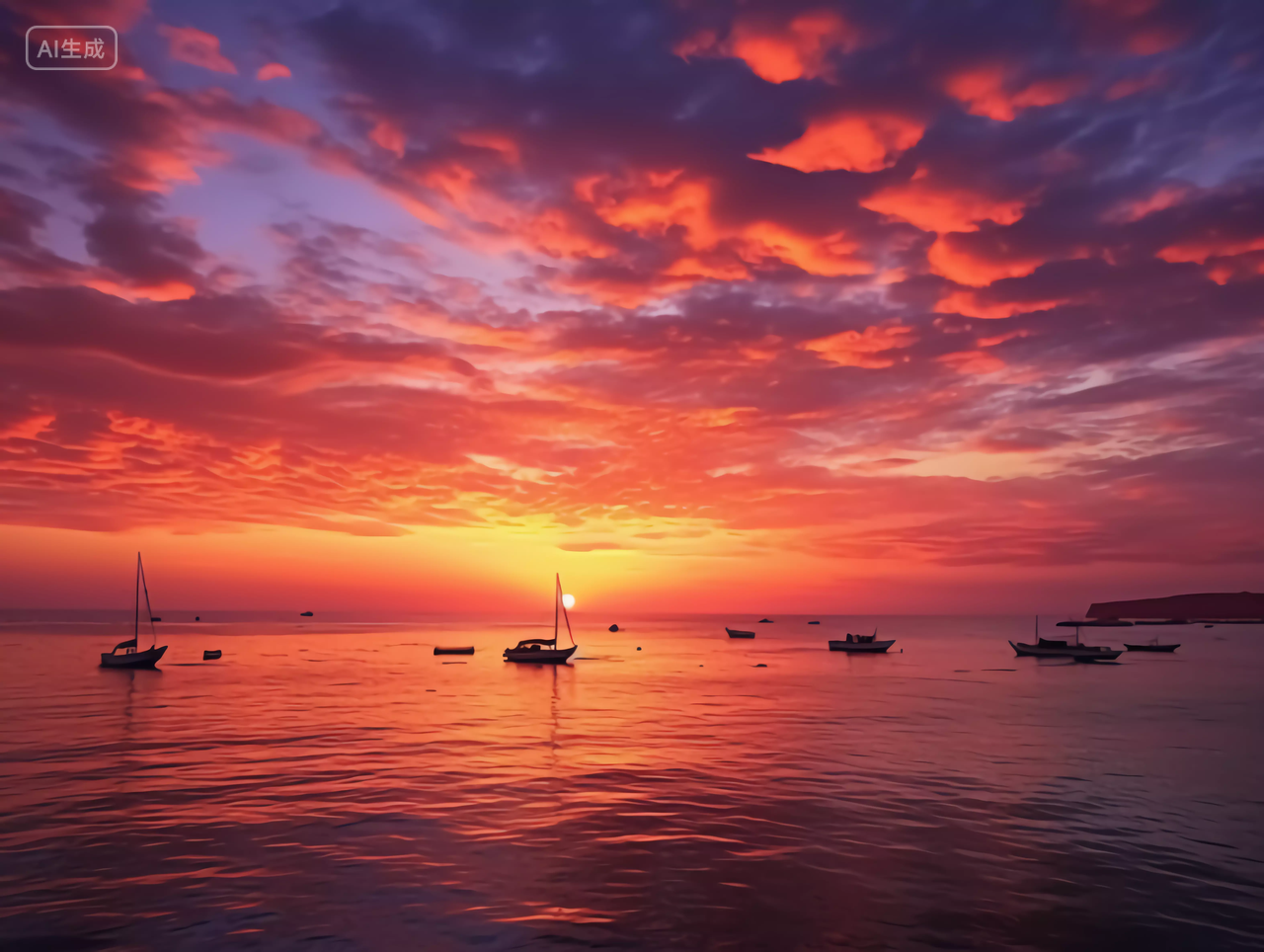 天空背景风景图日出天空夕阳晚霞