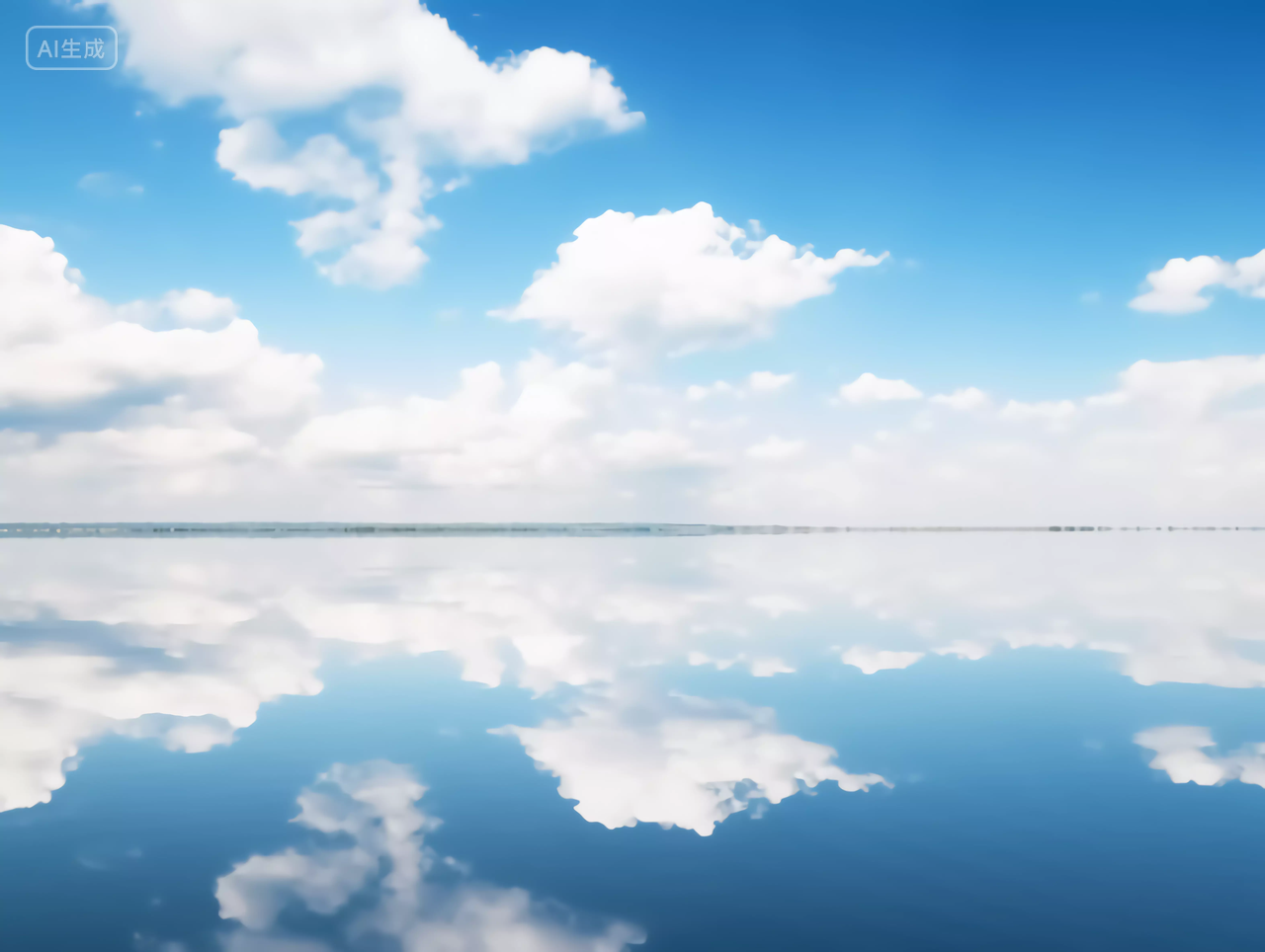天空背景风景图天空之境水面倒影旅游宣传图