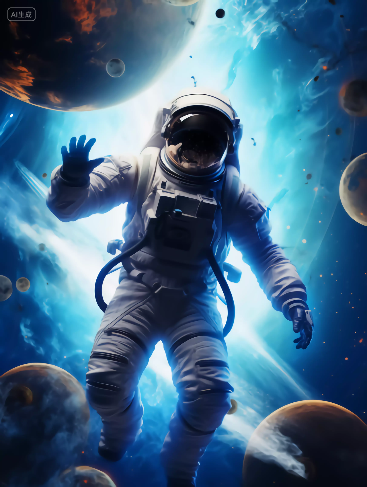 一个宇航员在太空的航天梦航天科技太空背景壁纸