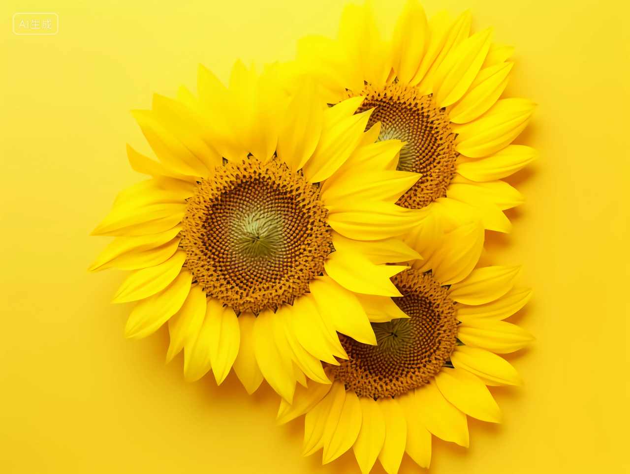 美丽花朵鲜花植物黄色背景向日葵壁纸