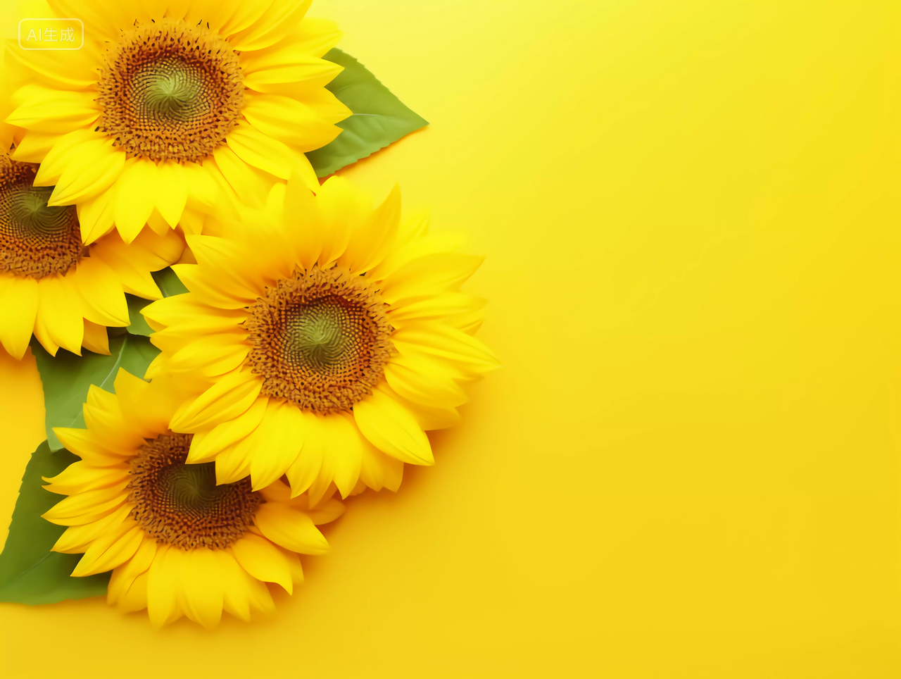 美丽花朵鲜花植物黄色背景向日葵壁纸
