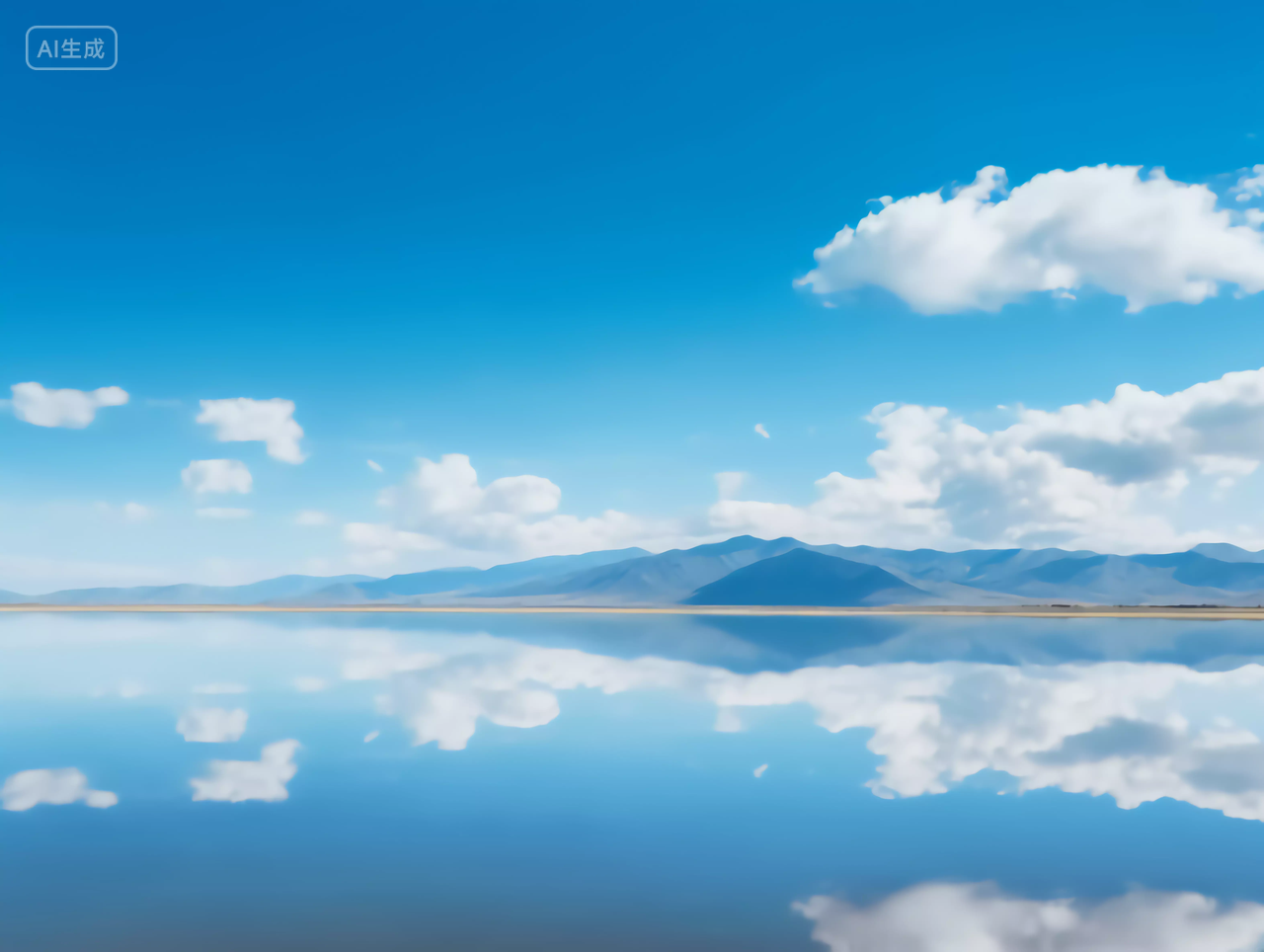 天空背景风景图天空之境水面倒影旅游宣传图