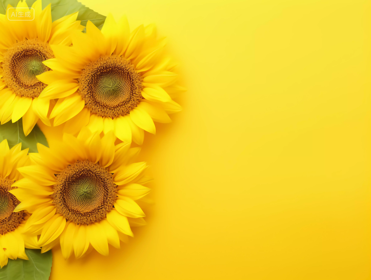 美丽花朵鲜花植物黄色背景向日葵壁纸