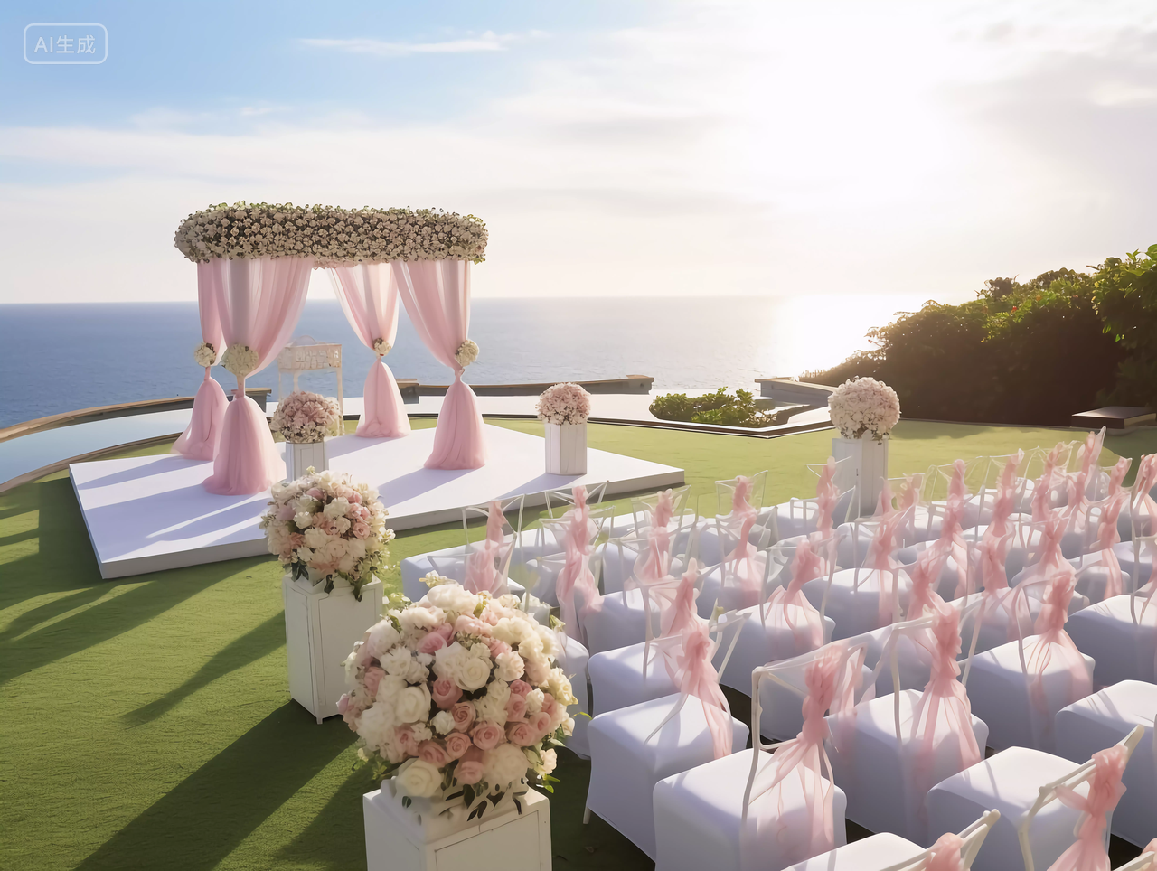 西式婚礼户外婚礼布置现场浪漫唯美