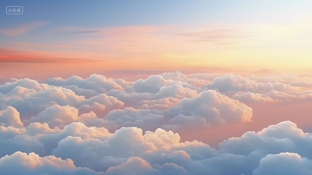 天空云朵壁纸黄昏时的金光灿灿云彩云朵蓝天中的夕阳落日晚霞白云图