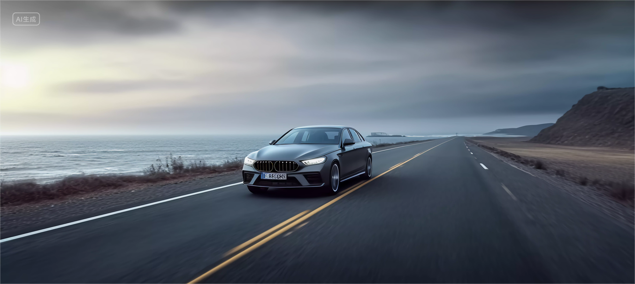 公路上行驶的汽车