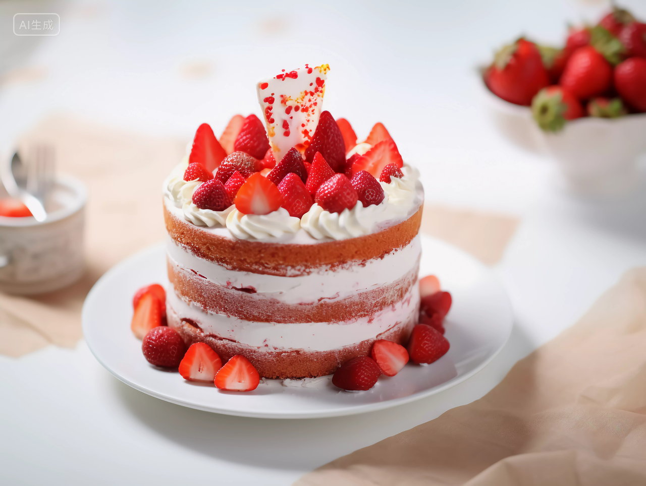 草莓蛋糕生日庆祝祝福生日快乐生日蛋糕HAPPY BIRTHDAY