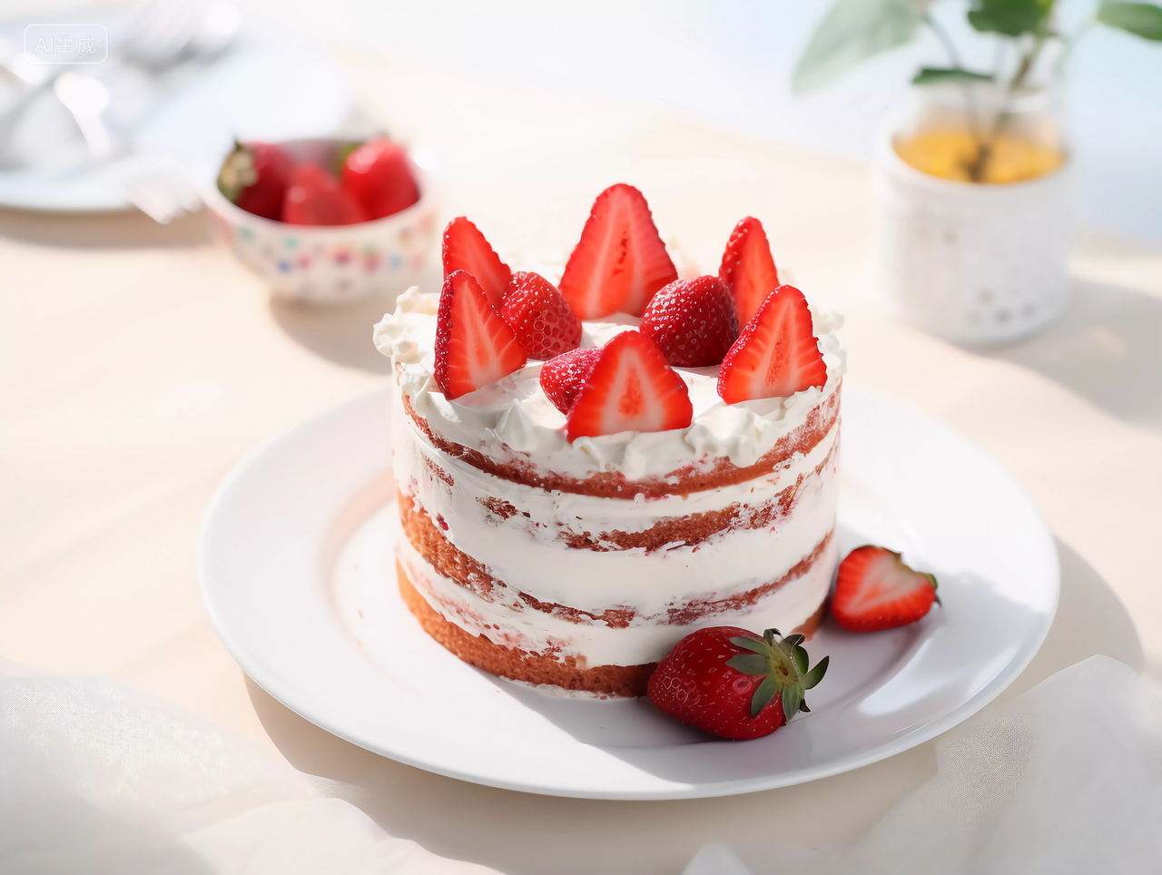 草莓蛋糕生日庆祝祝福生日快乐生日蛋糕HAPPY BIRTHDAY