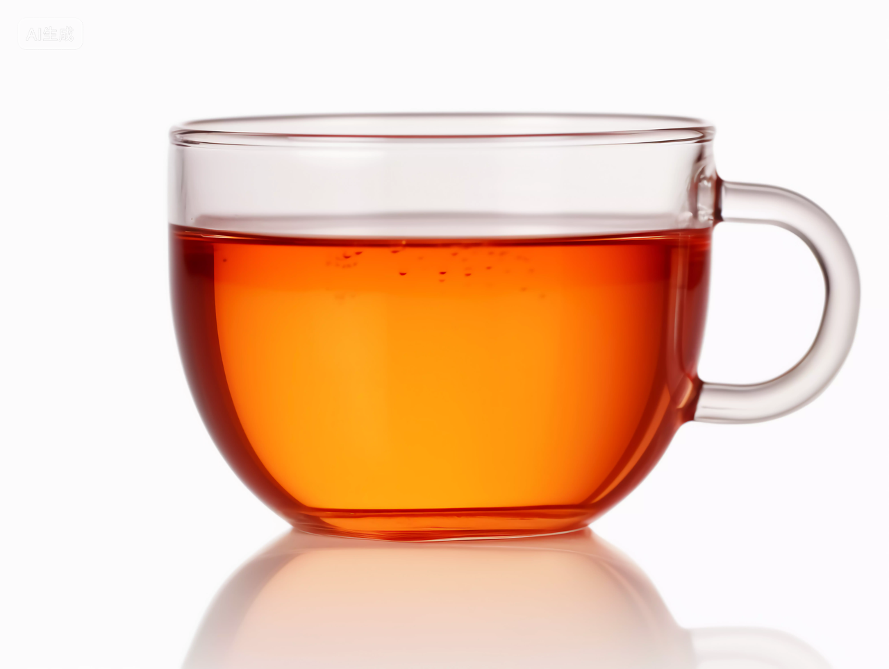 茶文化茶道中国传统饮品茶透明茶杯中的红茶茶汤展示