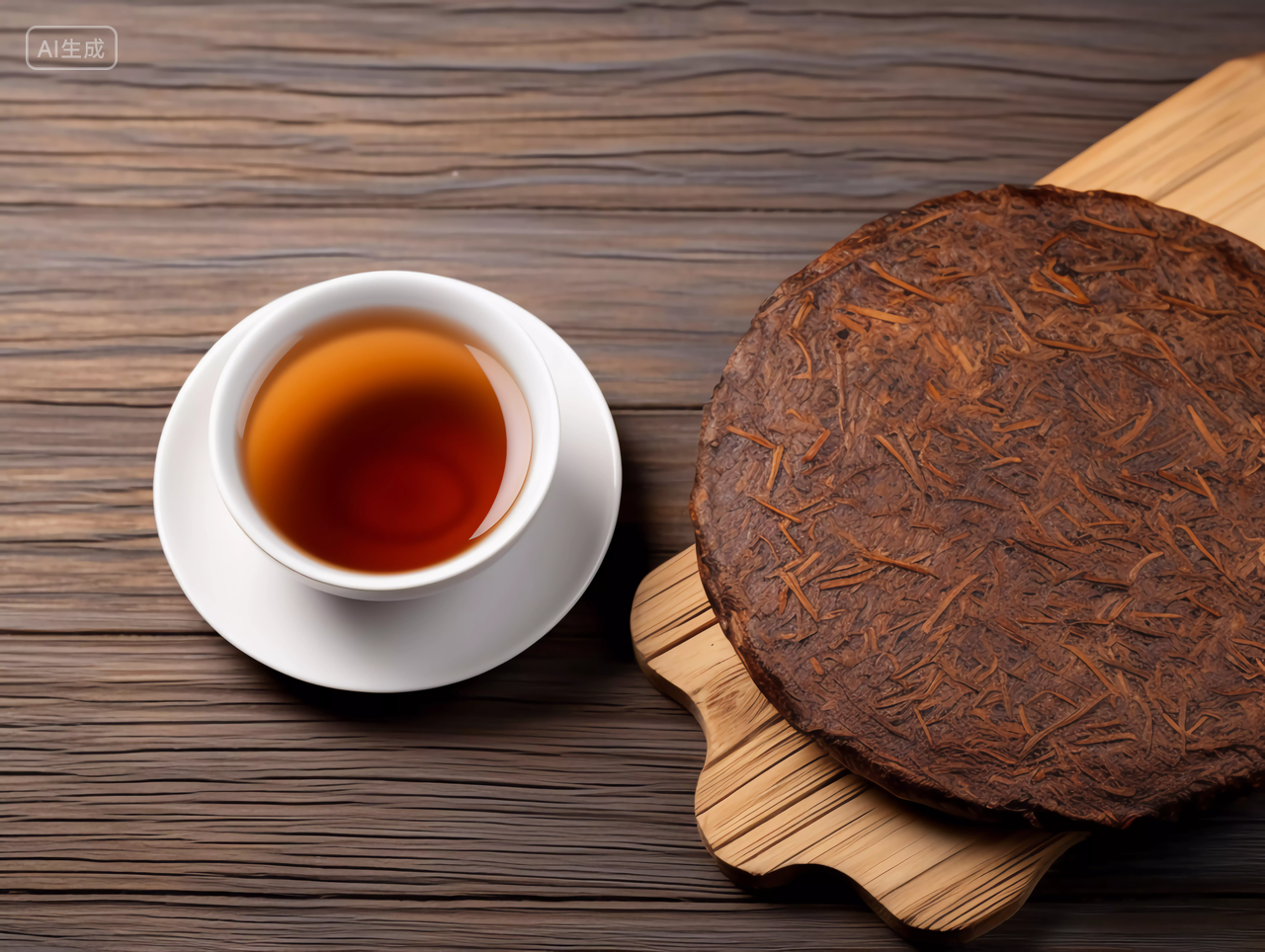 茶杯中的茶水茶文化茶道中国传统饮品茶茶饼普洱茶