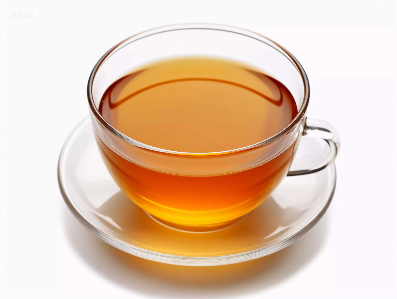 茶文化茶道中国传统饮品茶透明茶杯中的红茶茶汤展示