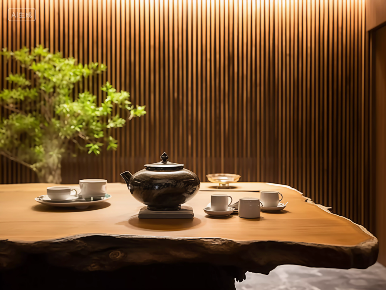 茶文化茶道中国传统饮品茶茶馆国风建筑雅致大气木质古风