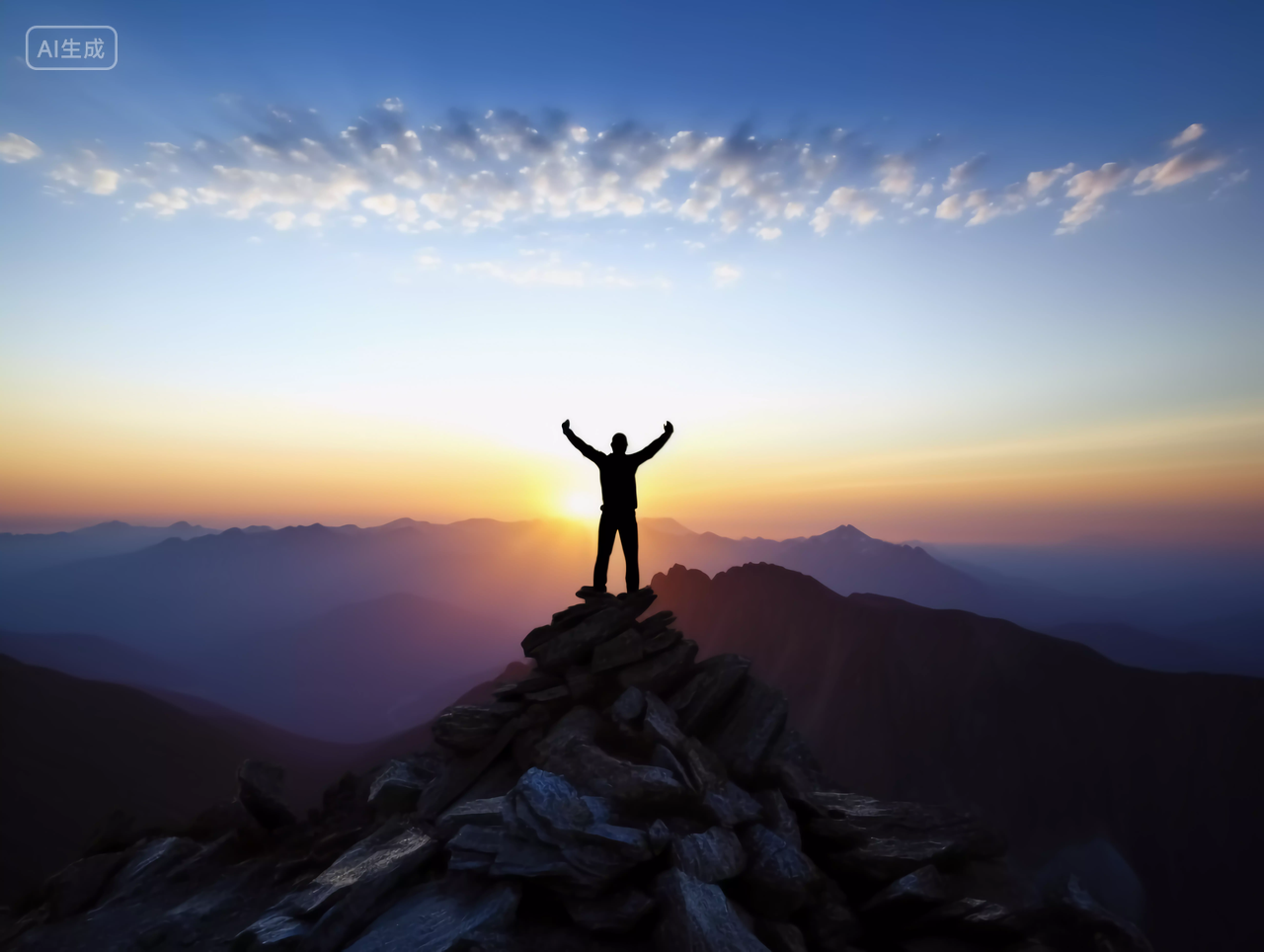 登山人的正面剪影山风景自然风景自然风光团结帮助